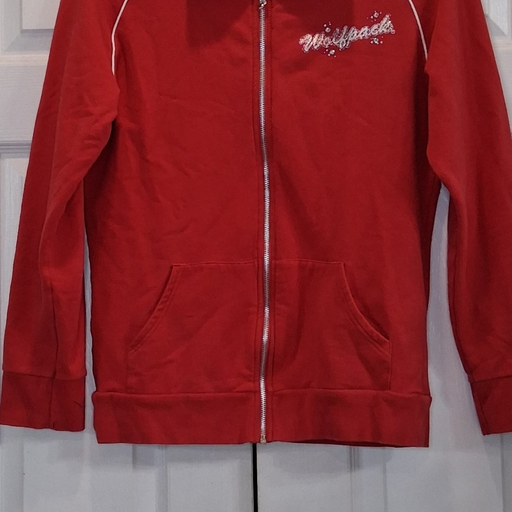 Campus Couture Red Zip-Up Jacket with NC State Wolfpack Logo Size L - Picture 5 of 8